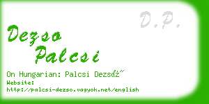 dezso palcsi business card